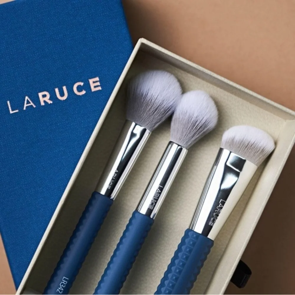 ✨ LARUCE Lupe Cheek Brush Set — 3-Piece Luxe Face Trio ✨